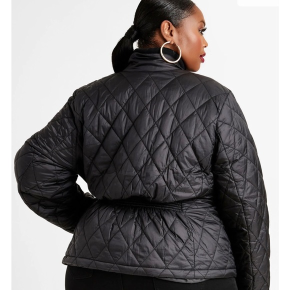 ❤️”Sale”NWT Awesome Black Quilted Jacket size 30/32 - Picture 2 of 7